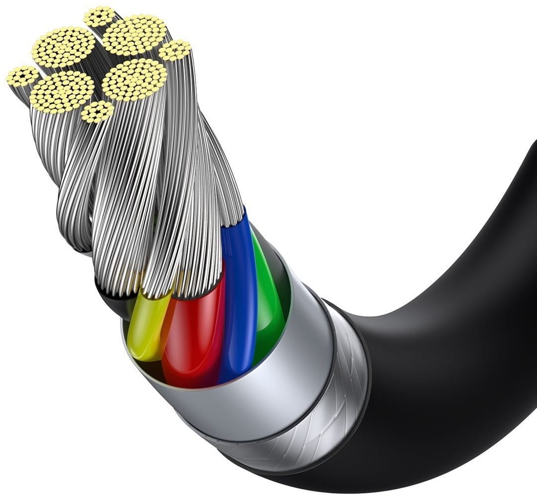 Kabel Baseus Superior 100W 5A USB-C für USB-C 1m, Schwarz