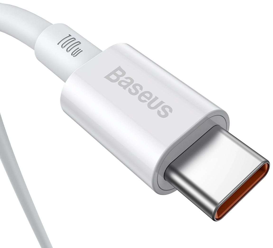 Kabel Baseus Superior 100W 5A USB-C für USB-C 1m, Weiß