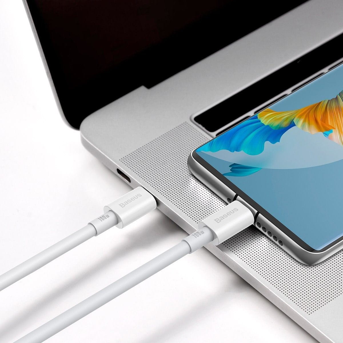 Kabel Baseus Superior 100W 5A USB-C für USB-C 1m, Weiß
