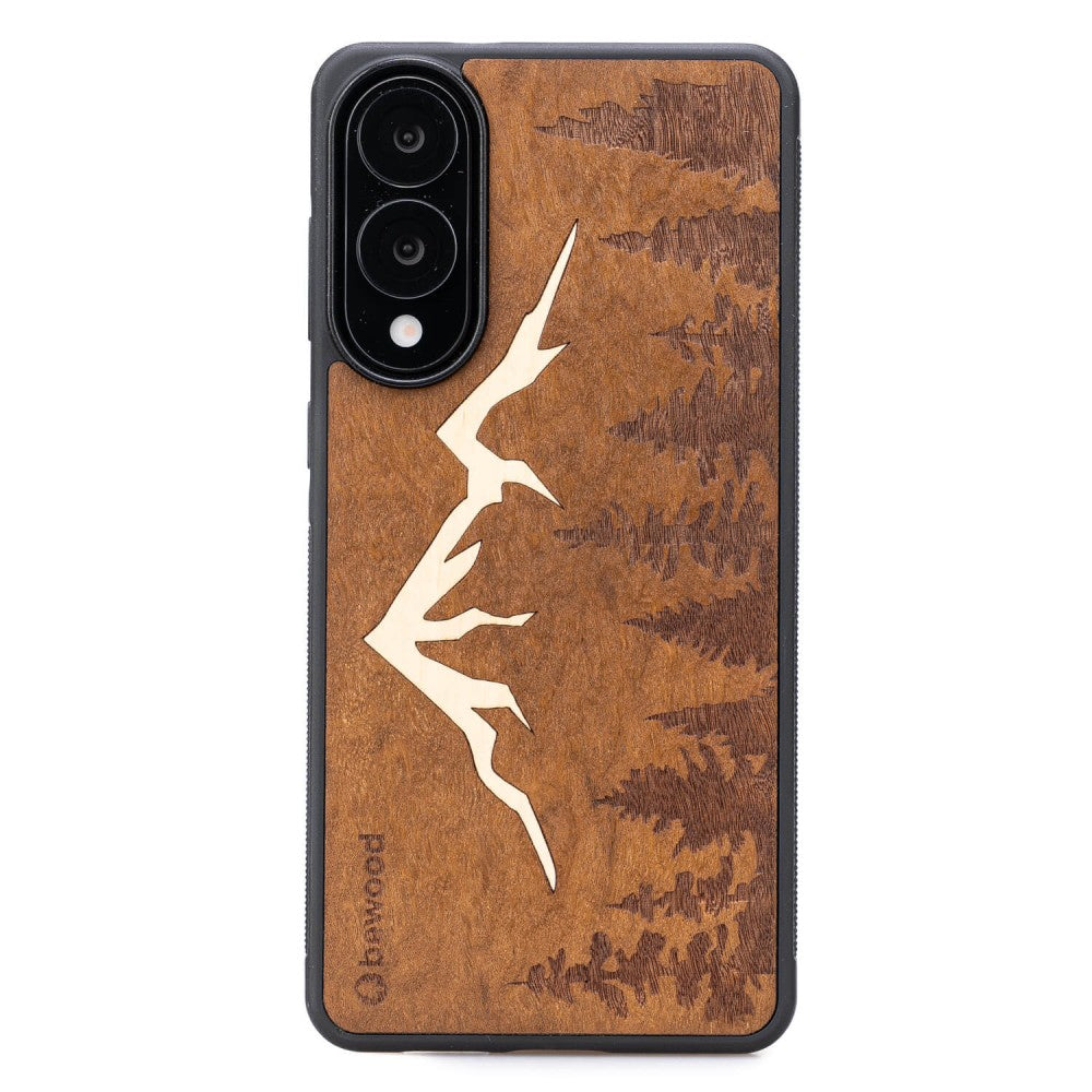 Holzhülle für Galaxy S25 Edge, Bewood Imbuia-Gebirge