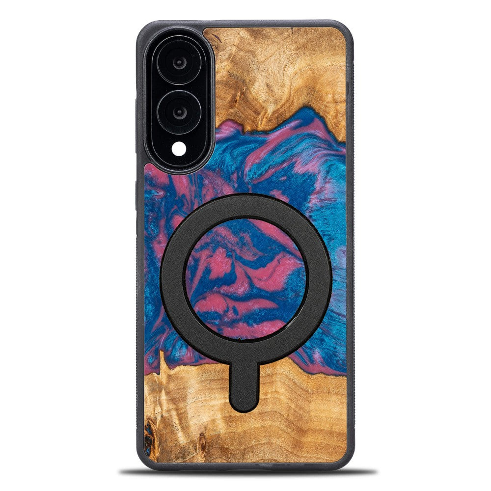 Holzhülle für Galaxy S25 Edge, Bewood Unique Neons Vegas für MagSafe