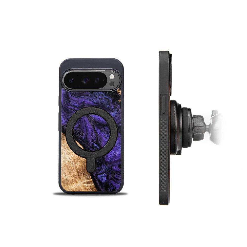 Holzhülle für Google Pixel 10 / Google Pixel 10 Pro, Bewood Unique Violet für MagSafe