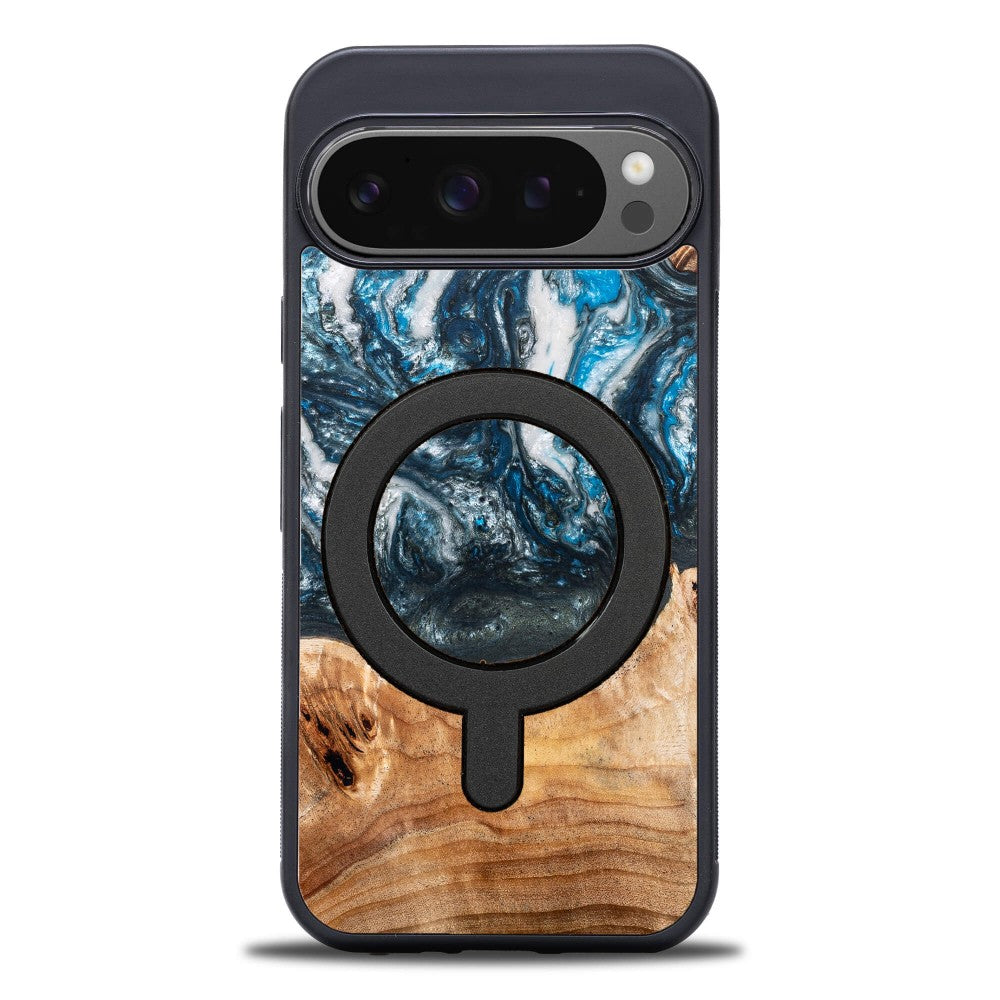 Holzhülle für Google Pixel 10 / Google Pixel 10 Pro, Bewood Unique Planets Erde für MagSafe