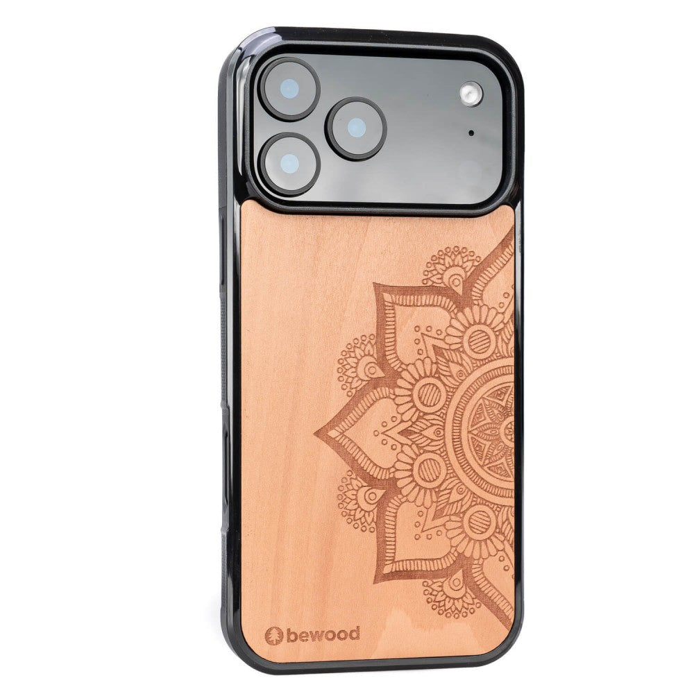 Holzhülle für iPhone 17 Pro Max, Bewood Apfelbaum Mandala