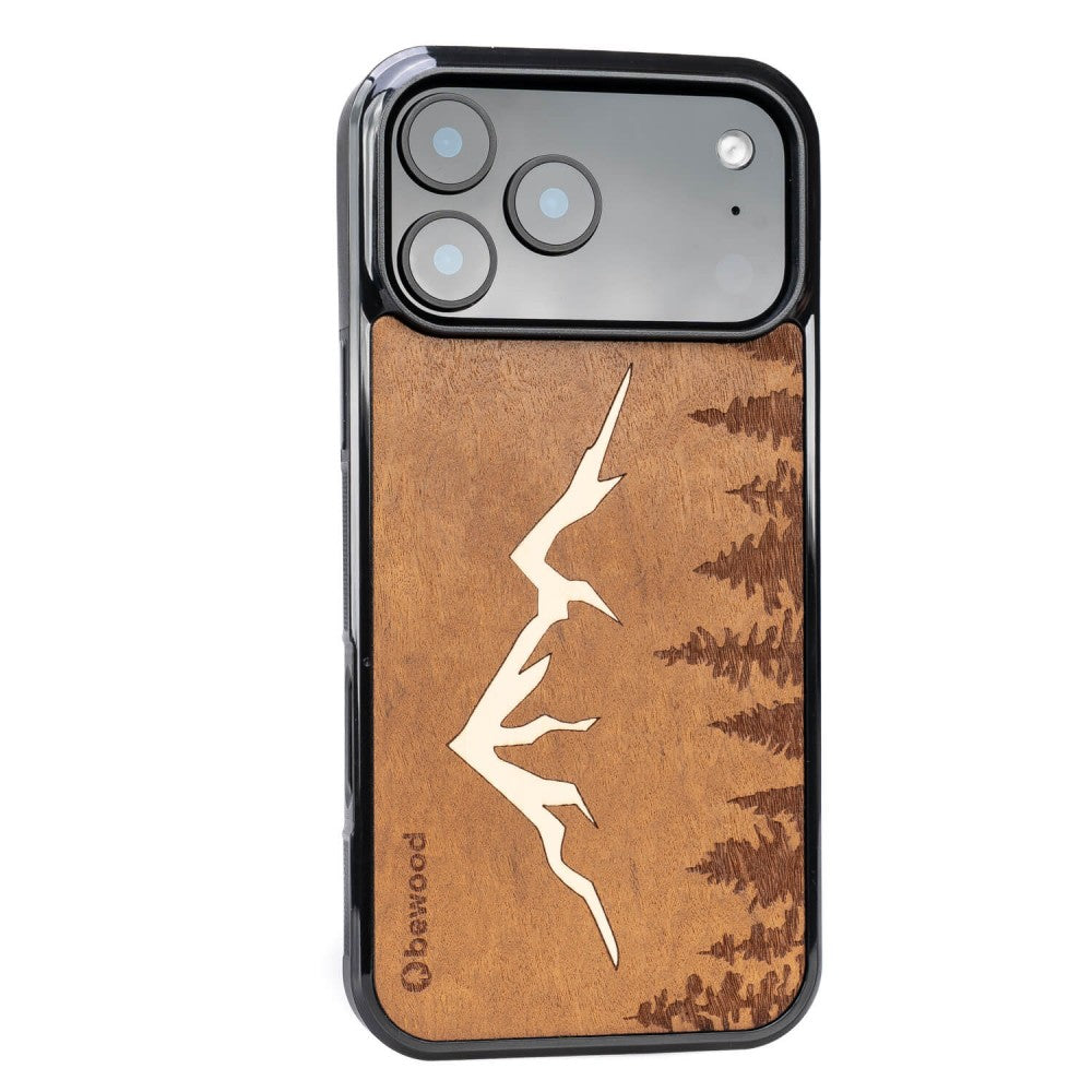 Holzhülle für iPhone 17 Pro Max, Bewood Imbuia-Gebirge
