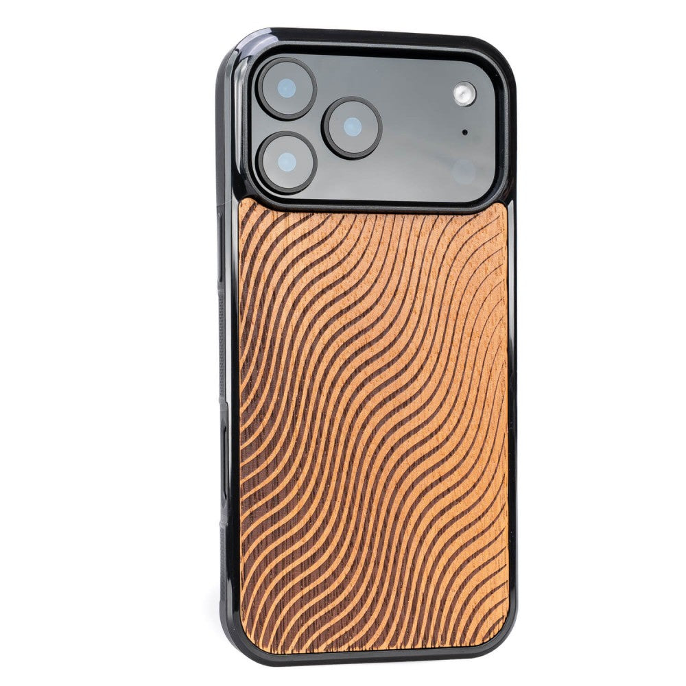 Holzhülle für iPhone 17 Pro Max, Bewood Merbauwellen