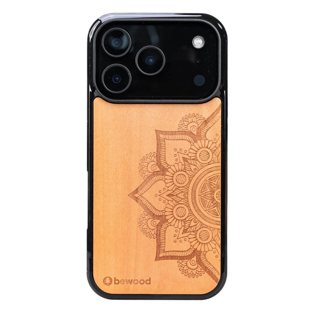 Holzhülle für iPhone 17 Pro, Bewood Apfelbaum Mandala