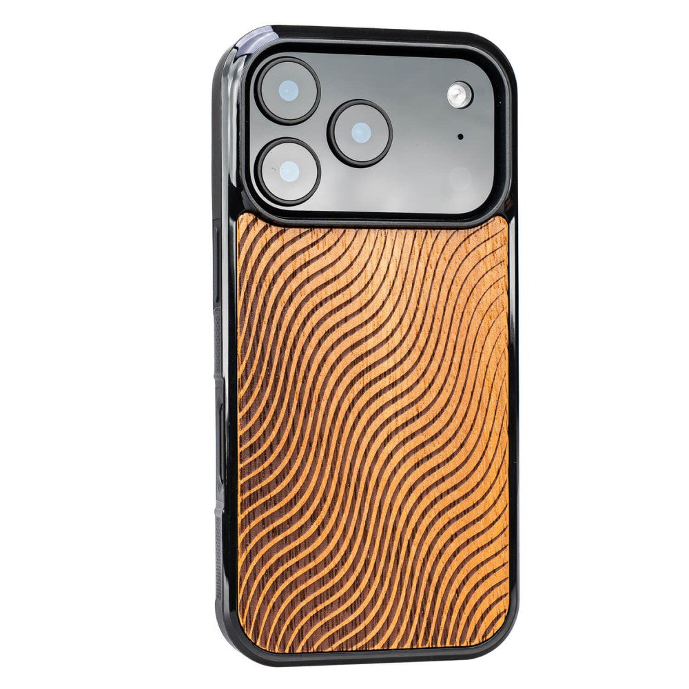 Holzhülle für iPhone 17 Pro, Bewood Merbauwellen