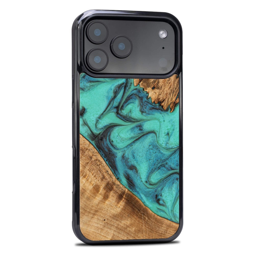 Holzhülle für iPhone 17 Pro Max, Bewood Unique Turquoise