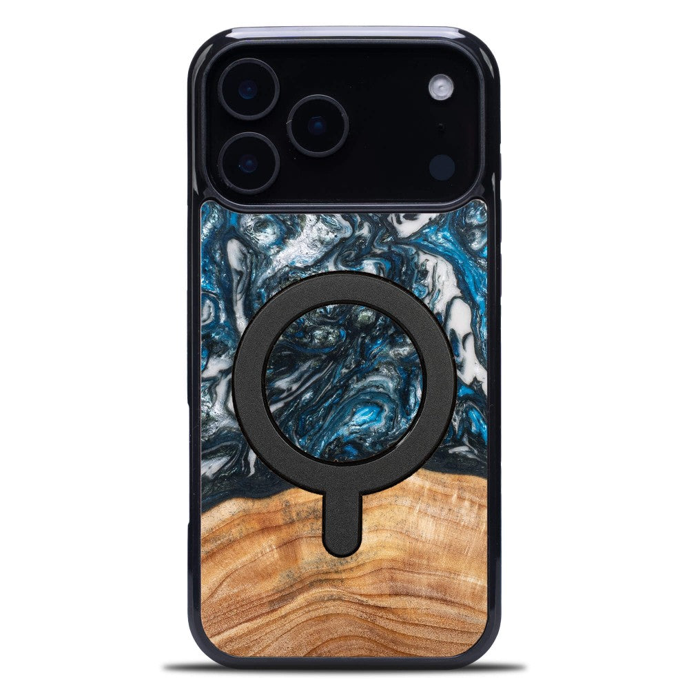 Holzhülle für iPhone 17 Pro Max, Bewood Unique Planets Erde für MagSafe