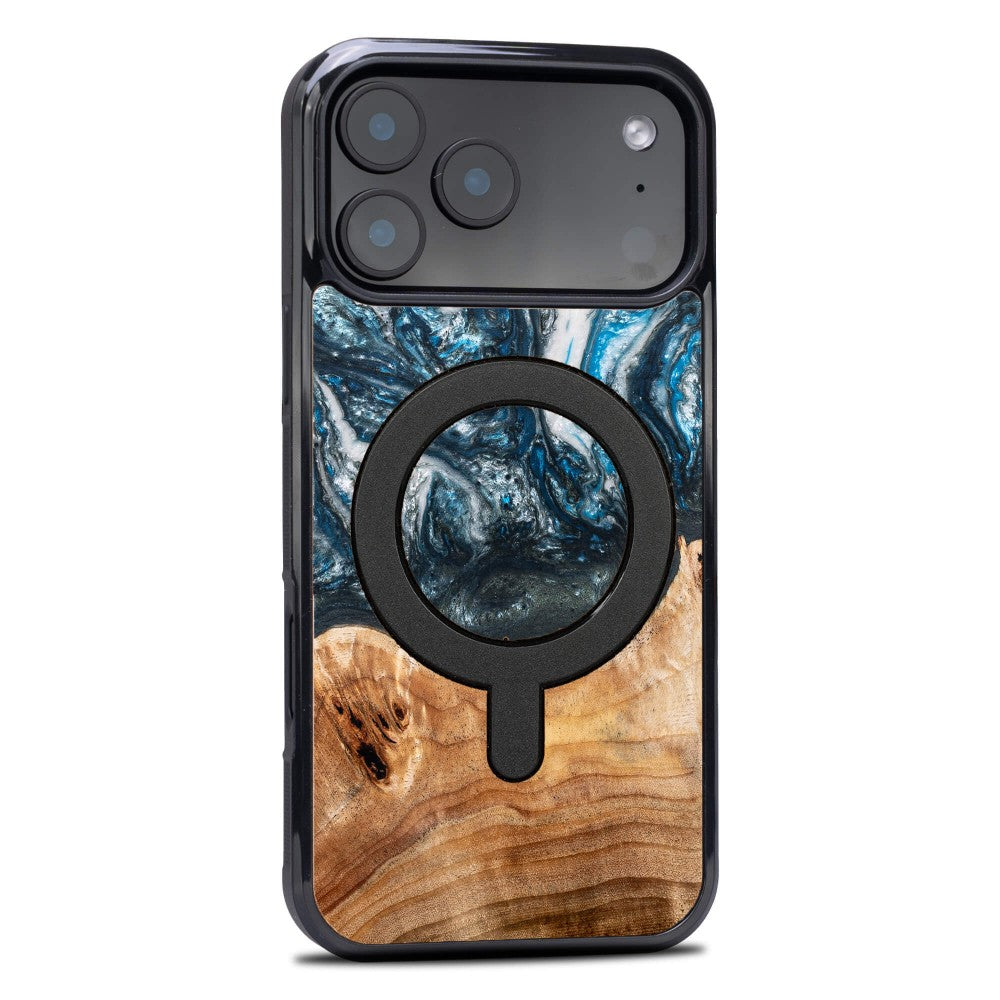 Holzhülle für iPhone 17 Pro Max, Bewood Unique Planets Erde für MagSafe
