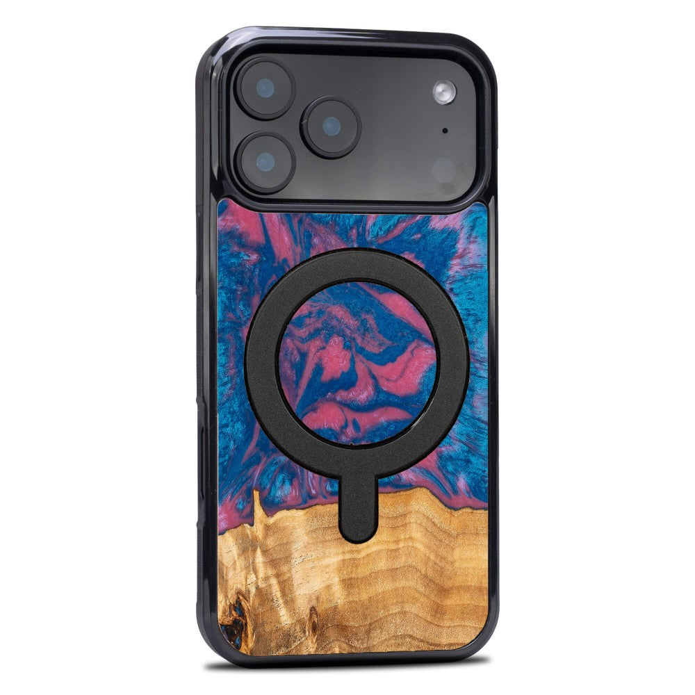 Holzhülle für iPhone 17 Pro Max, Bewood Unique Neons Vegas für MagSafe
