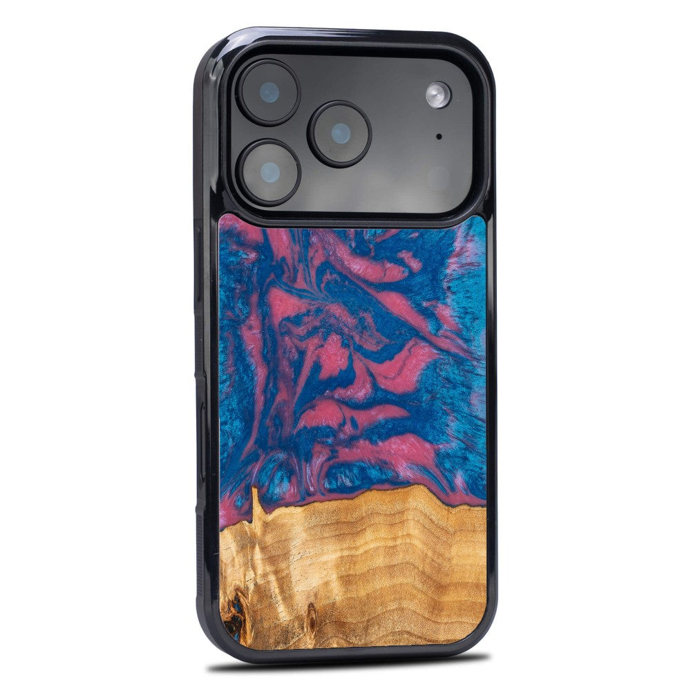 Holzhülle für iPhone 17 Pro, Bewood Unique Neons Vegas
