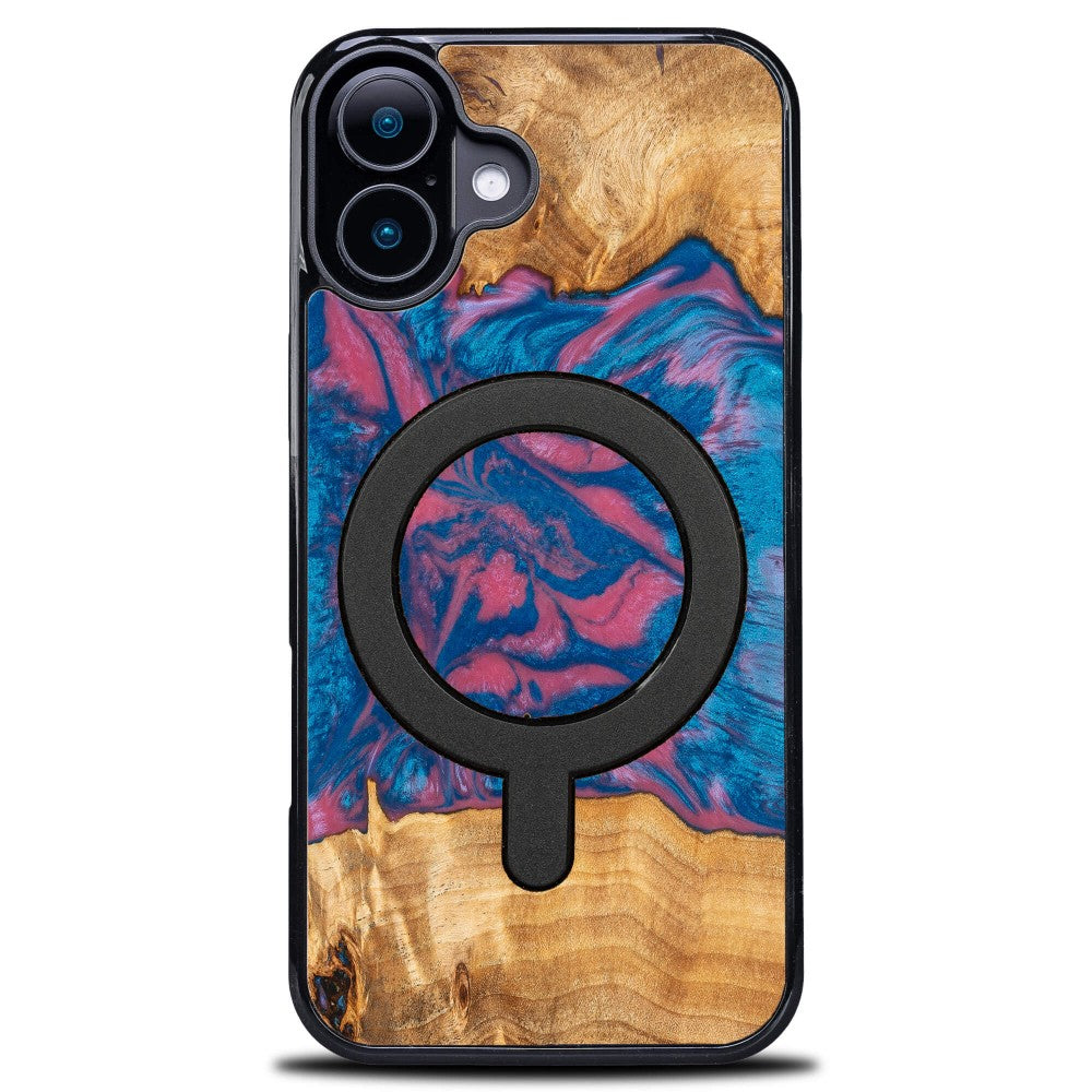 Holzhülle für iPhone 17, Bewood Unique Neons Vegas für MagSafe