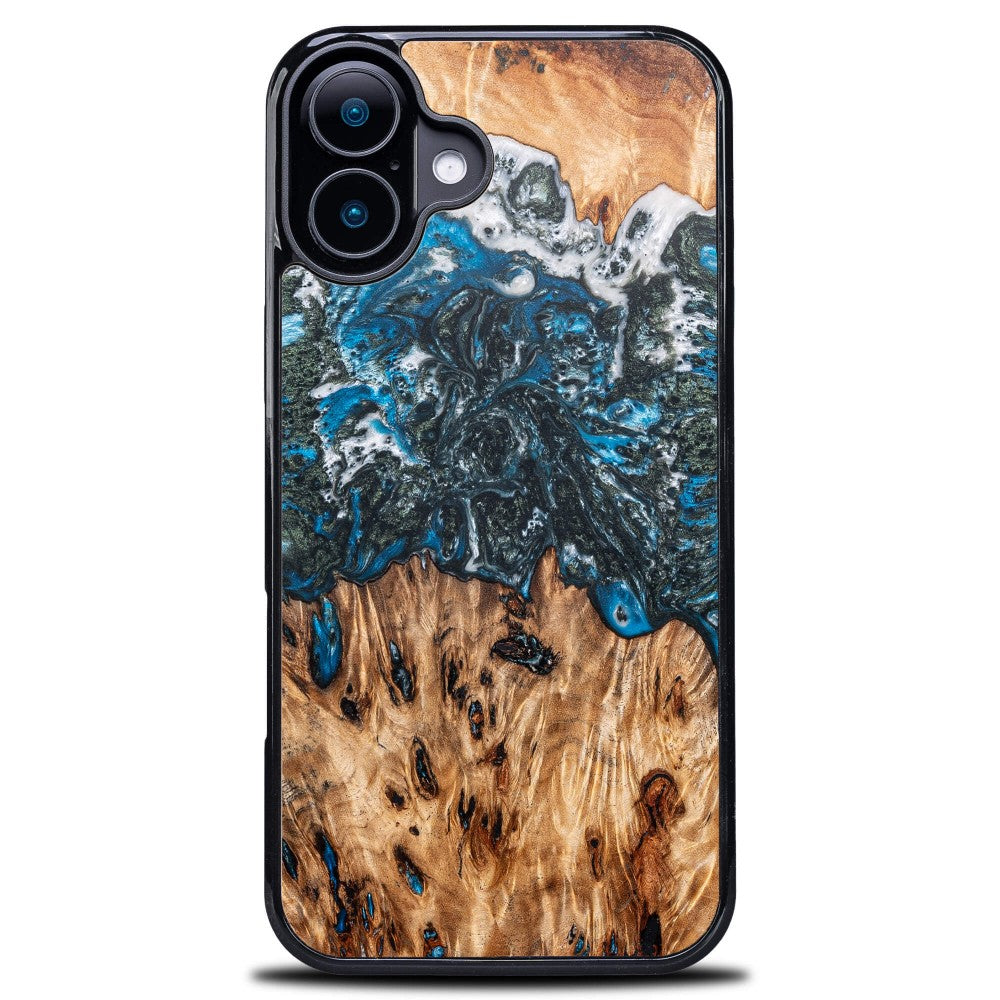 Holzhülle für iPhone 17, Bewood Unique Planets Erde
