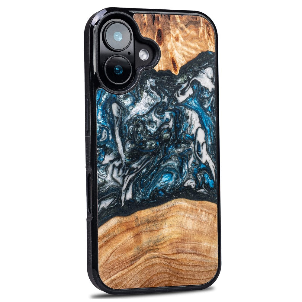 Holzhülle für iPhone 17, Bewood Unique Planets Erde