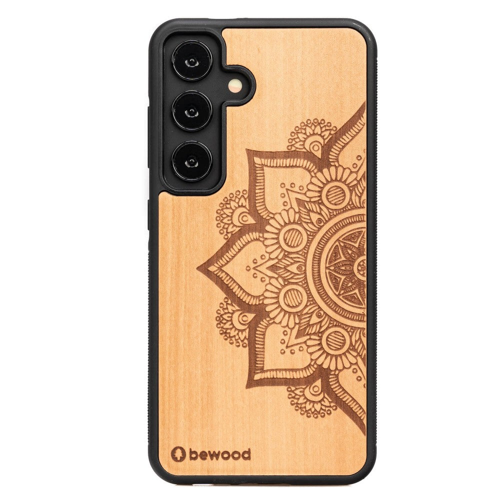 Holzhülle für Galaxy S25 FE, Bewood Apfelbaum Mandala