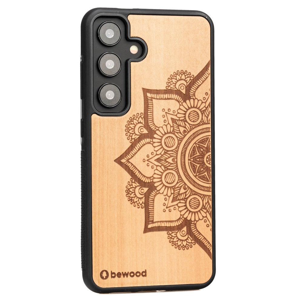Holzhülle für Galaxy S25 FE, Bewood Apfelbaum Mandala