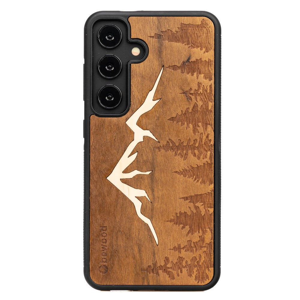 Holzhülle für Galaxy S25 FE, Bewood Imbuia-Gebirge