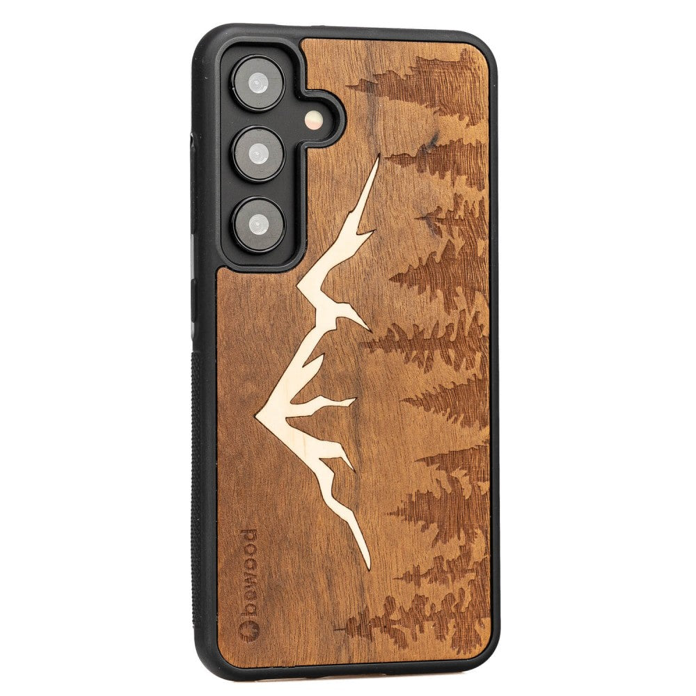 Holzhülle für Galaxy S25 FE, Bewood Imbuia-Gebirge