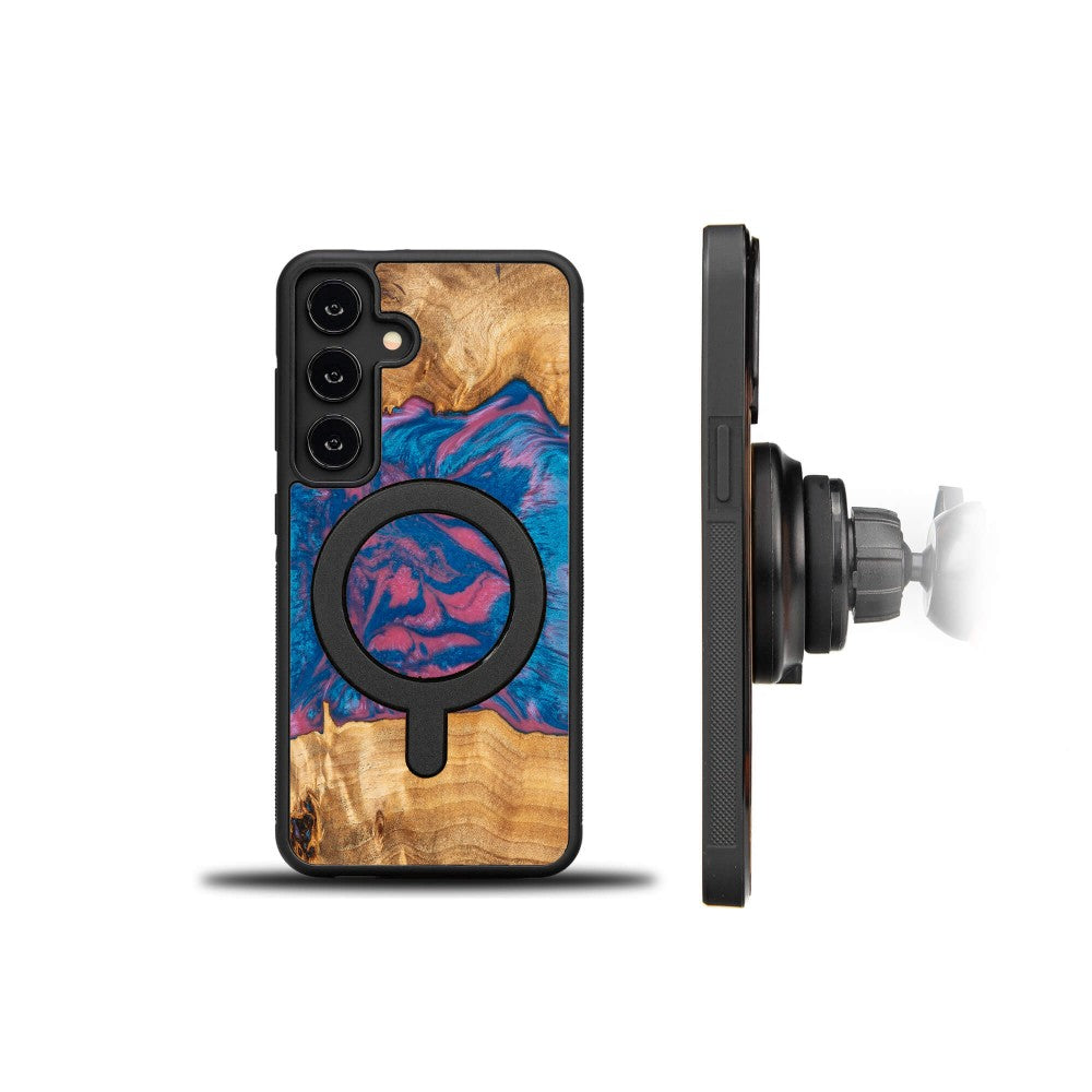Holzhülle für Galaxy S25 FE, Bewood Unique Neons Vegas für MagSafe