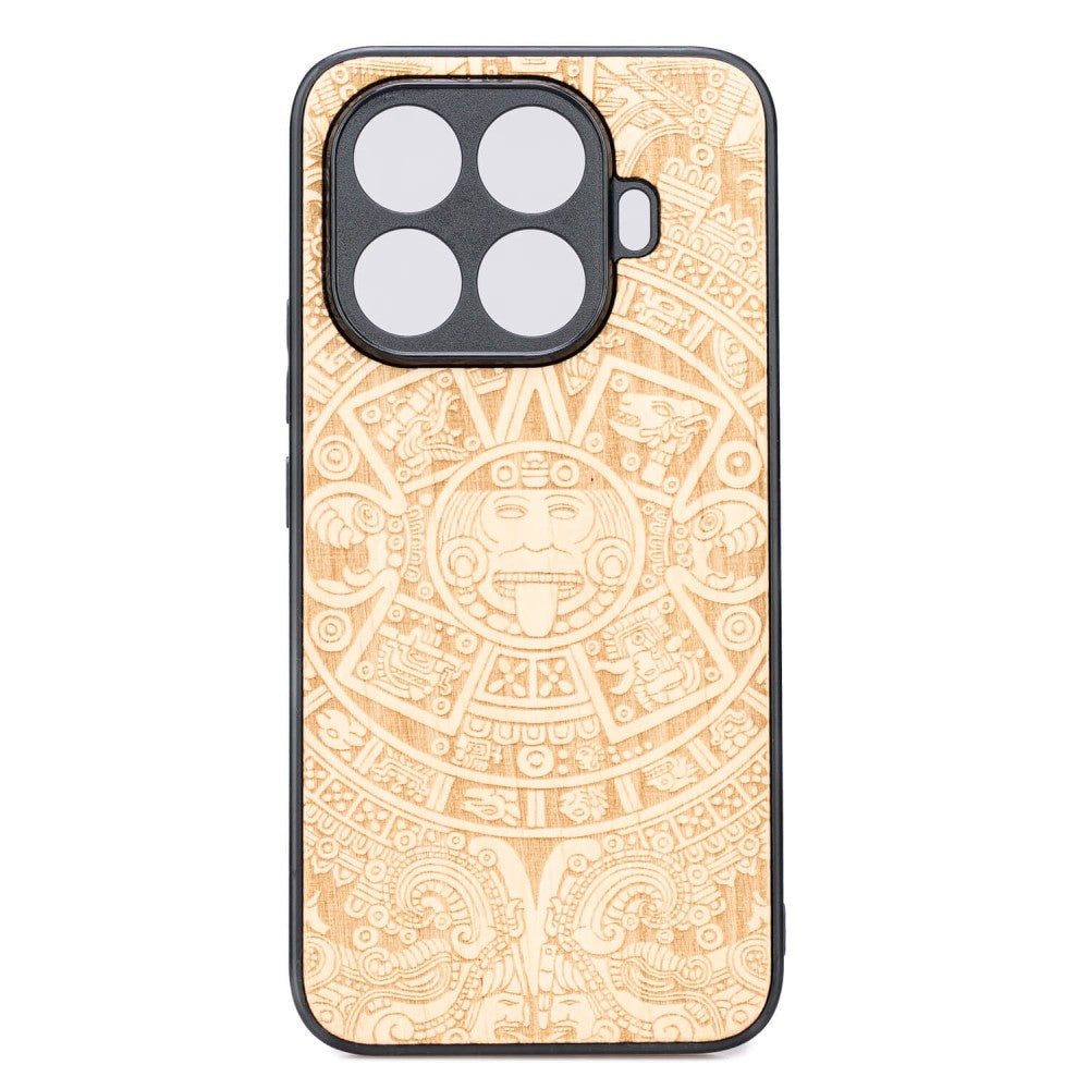 Holzhülle für Xiaomi 15T Pro, Bewood Aniegre Aztekischer Kalender