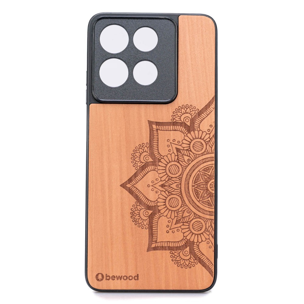 Holzhülle für Motorola Moto G56 5G, Bewood Apfelbaum Mandala
