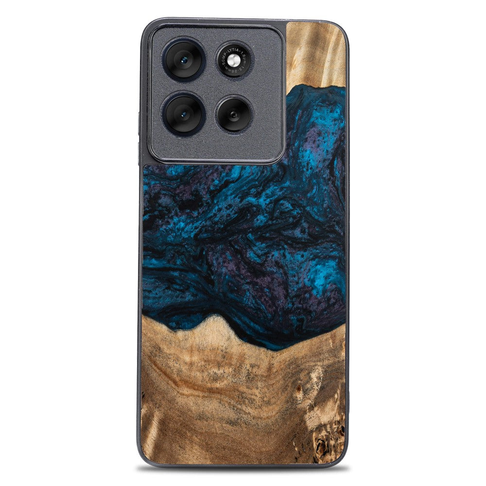 Holzhülle für Motorola Moto G86 5G, Bewood Unique Planets Neptun