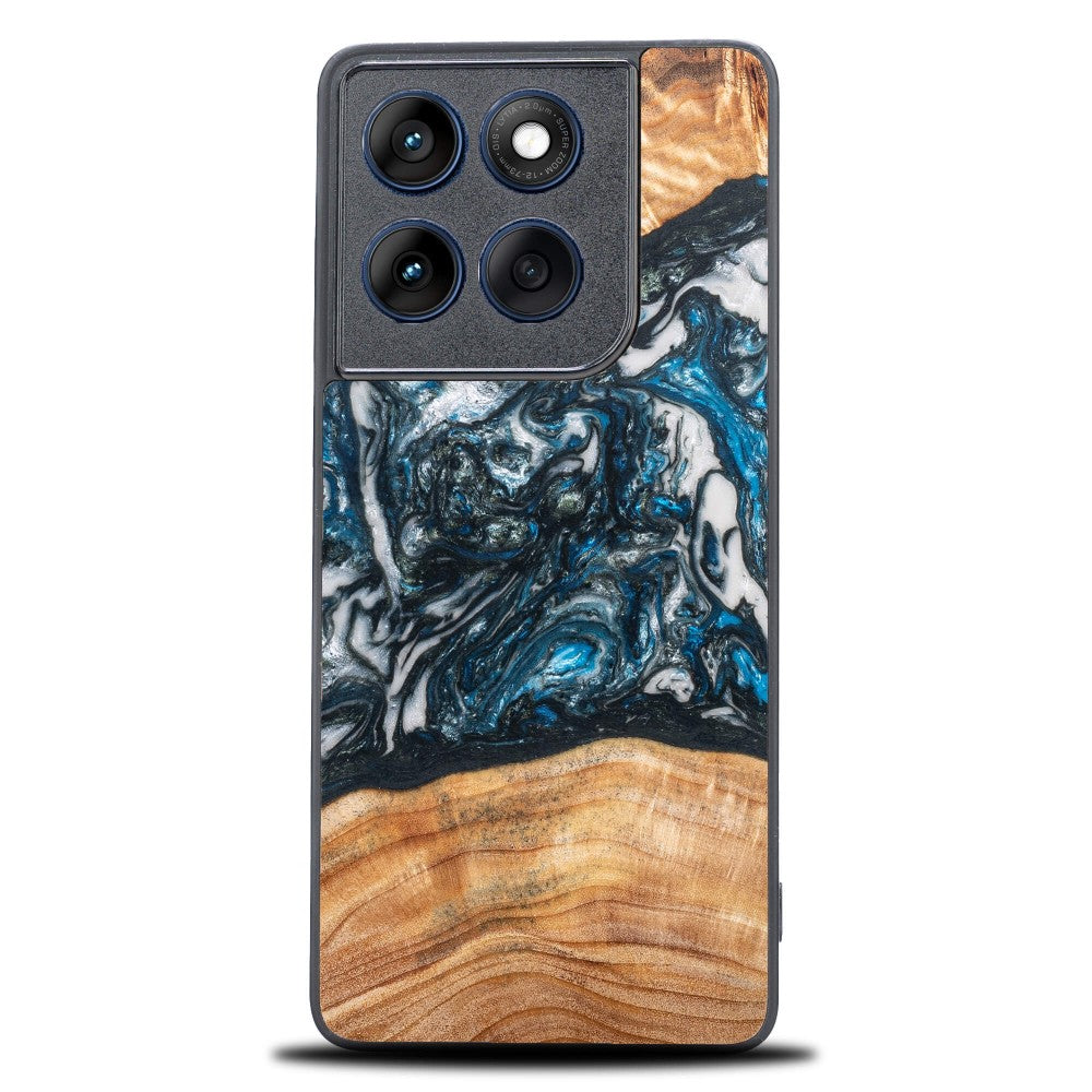 Holzhülle für Motorola Edge 70, Bewood Unique Planets Erde