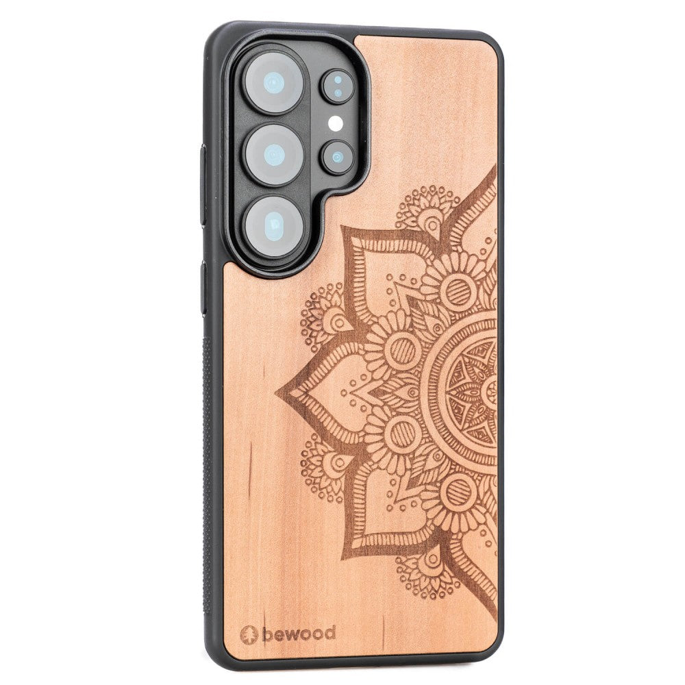 Holzhülle für Galaxy S26 Ultra, Bewood Apfelbaum Mandala