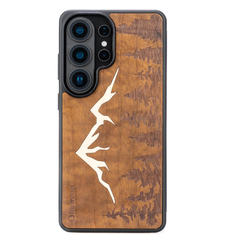 Holzhülle für Galaxy S26 Ultra, Bewood Imbuia-Gebirge