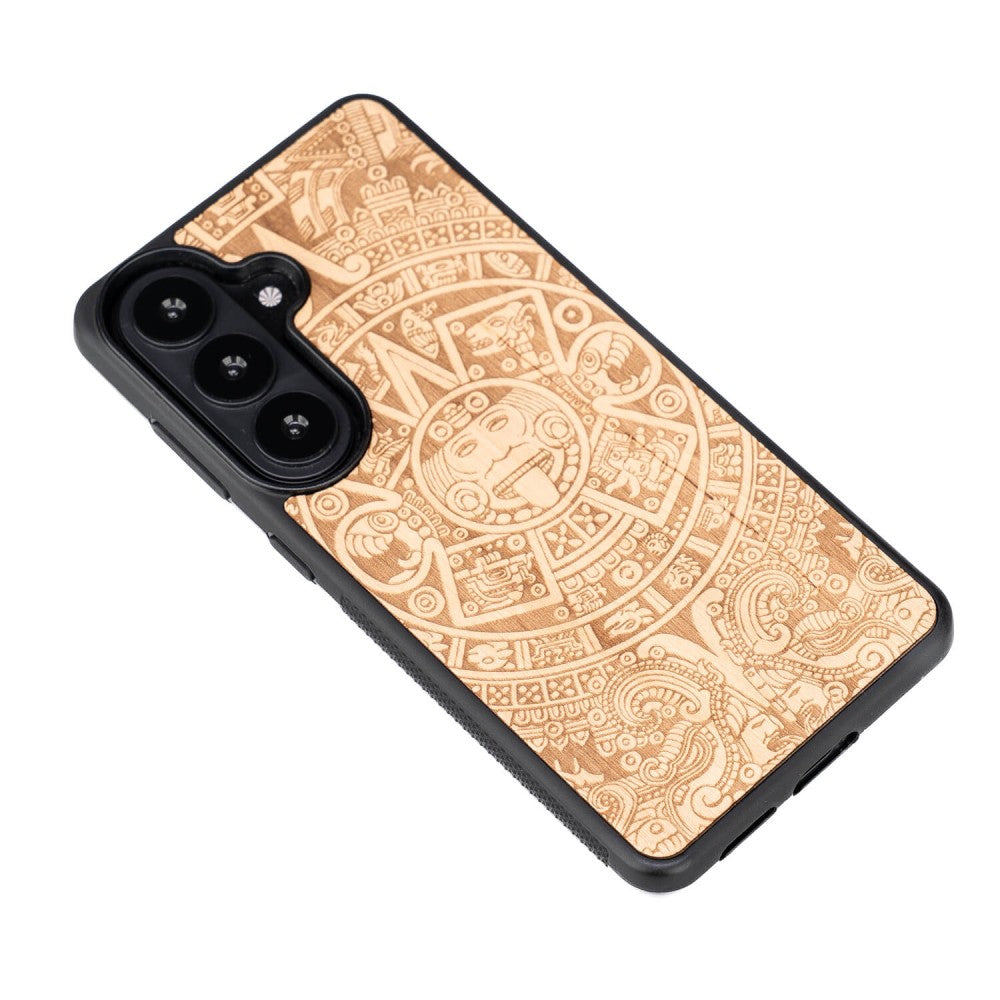 Holzhülle für Galaxy S26, Bewood Aniegre Aztekischer Kalender