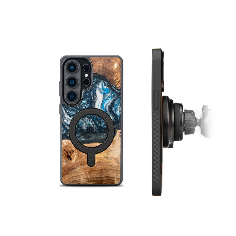 Holzhülle für Galaxy S26 Ultra, Bewood Unique Planets Erde für MagSafe