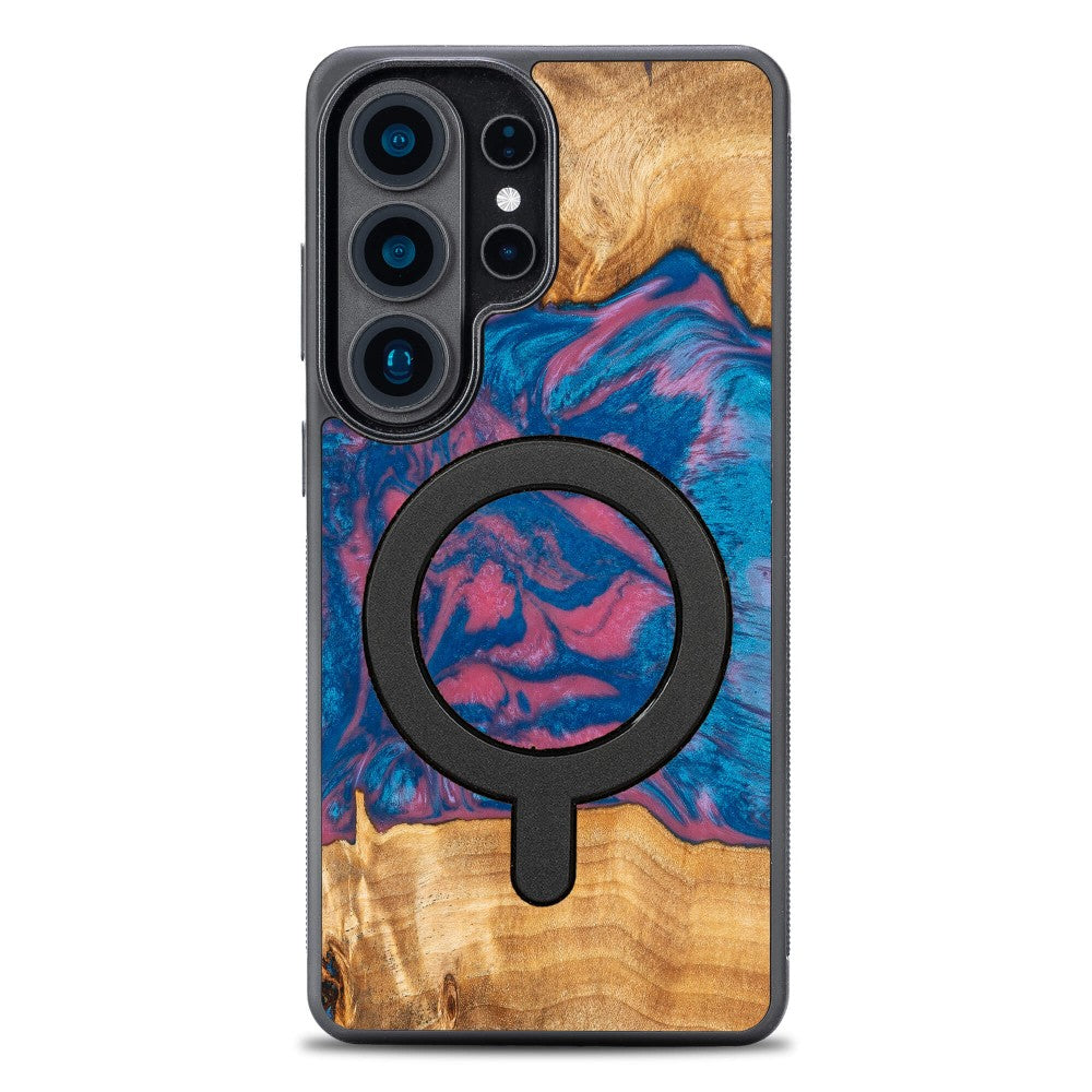 Holzhülle für Galaxy S26 Ultra, Bewood Unique Neons Vegas für MagSafe