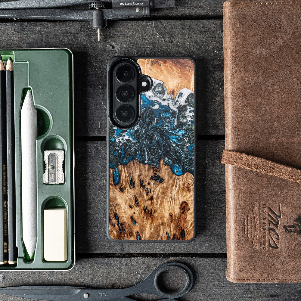 Holzhülle für Galaxy S26, Bewood Unique Planets Erde
