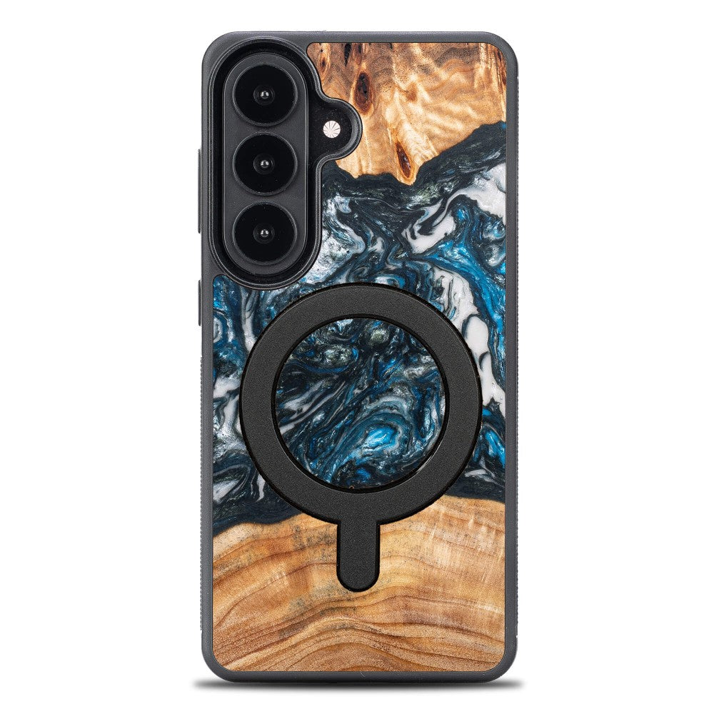 Holzhülle für Galaxy S26, Bewood Unique Planets Erde für MagSafe