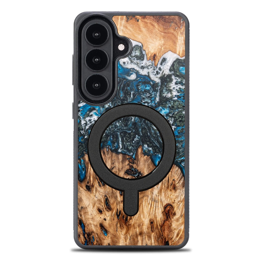 Holzhülle für Galaxy S26 Plus, Bewood Unique Planets Erde für MagSafe