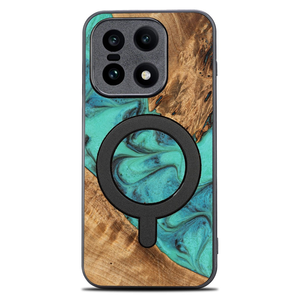 Holzhülle für OnePlus 15, Bewood Unique Turquoise für MagSafe