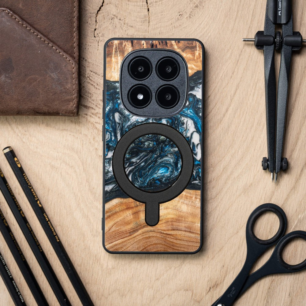 Holzhülle für Xiaomi Redmi Note 15 Pro 5G, Bewood Unique Planets Erde für MagSafe