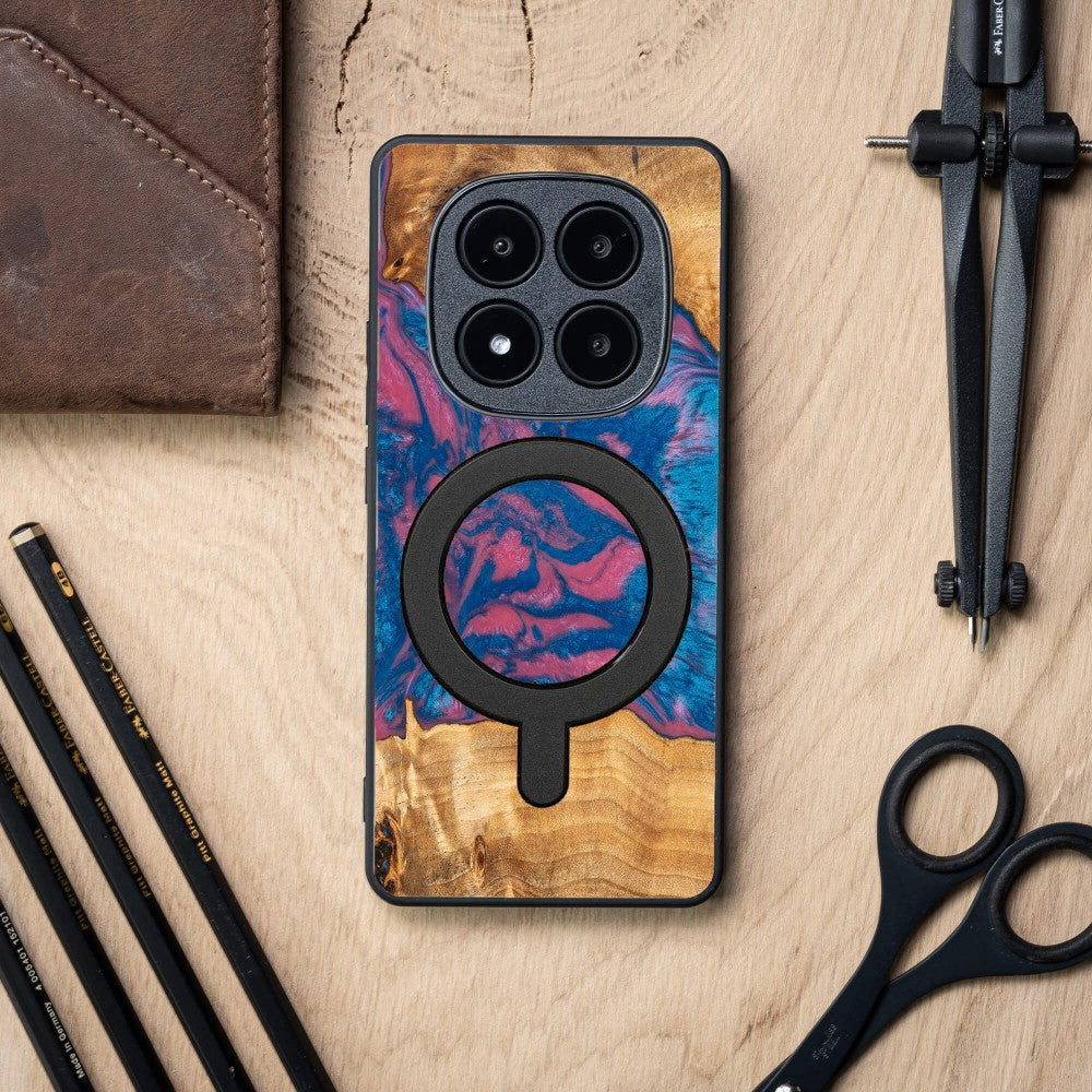 Holzhülle für Xiaomi Redmi Note 15 5G / Xiaomi POCO M8 5G, Bewood Unique Neons Vegas für MagSafe