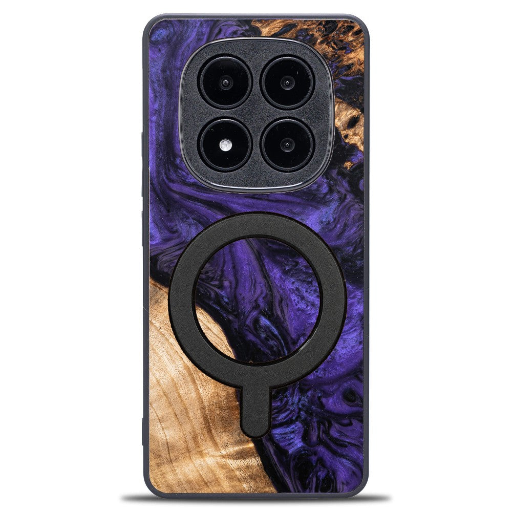 Holzhülle für Xiaomi Redmi Note 15 Pro Plus 5G, Bewood Unique Violet für MagSafe