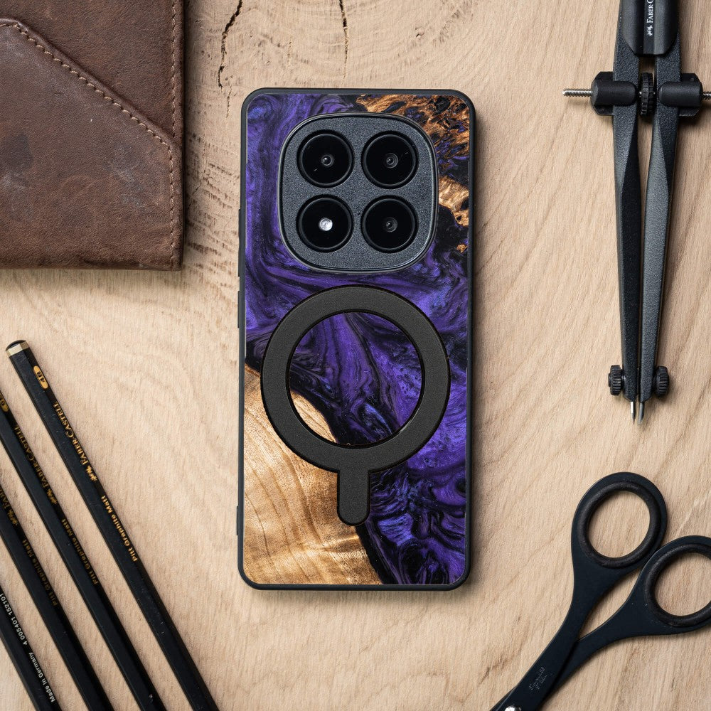 Holzhülle für Xiaomi Redmi Note 15 Pro Plus 5G, Bewood Unique Violet für MagSafe