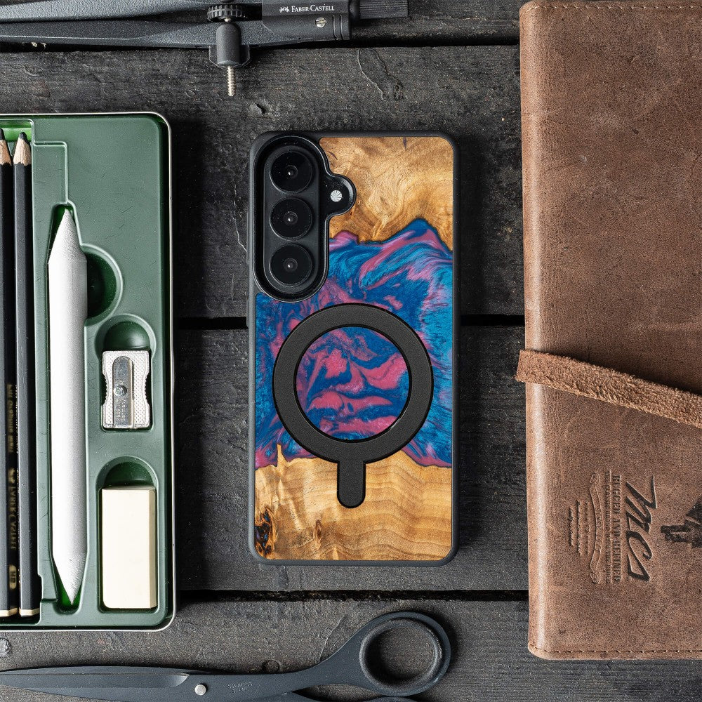 Holzhülle für Galaxy A37 5G, Bewood Unique Neons Vegas für MagSafe