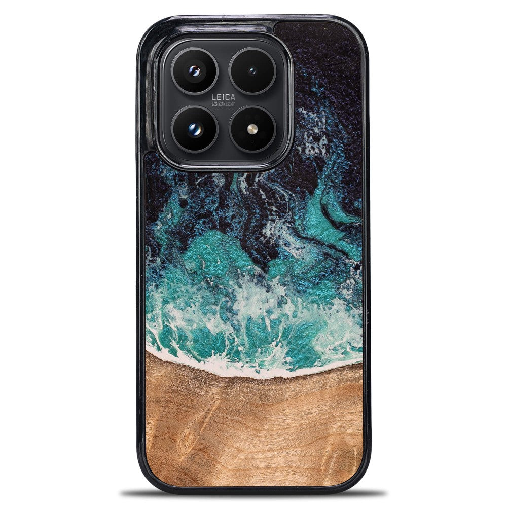 Holzhülle für Xiaomi 17, Bewood Unique Dream Island, Blau-Braun