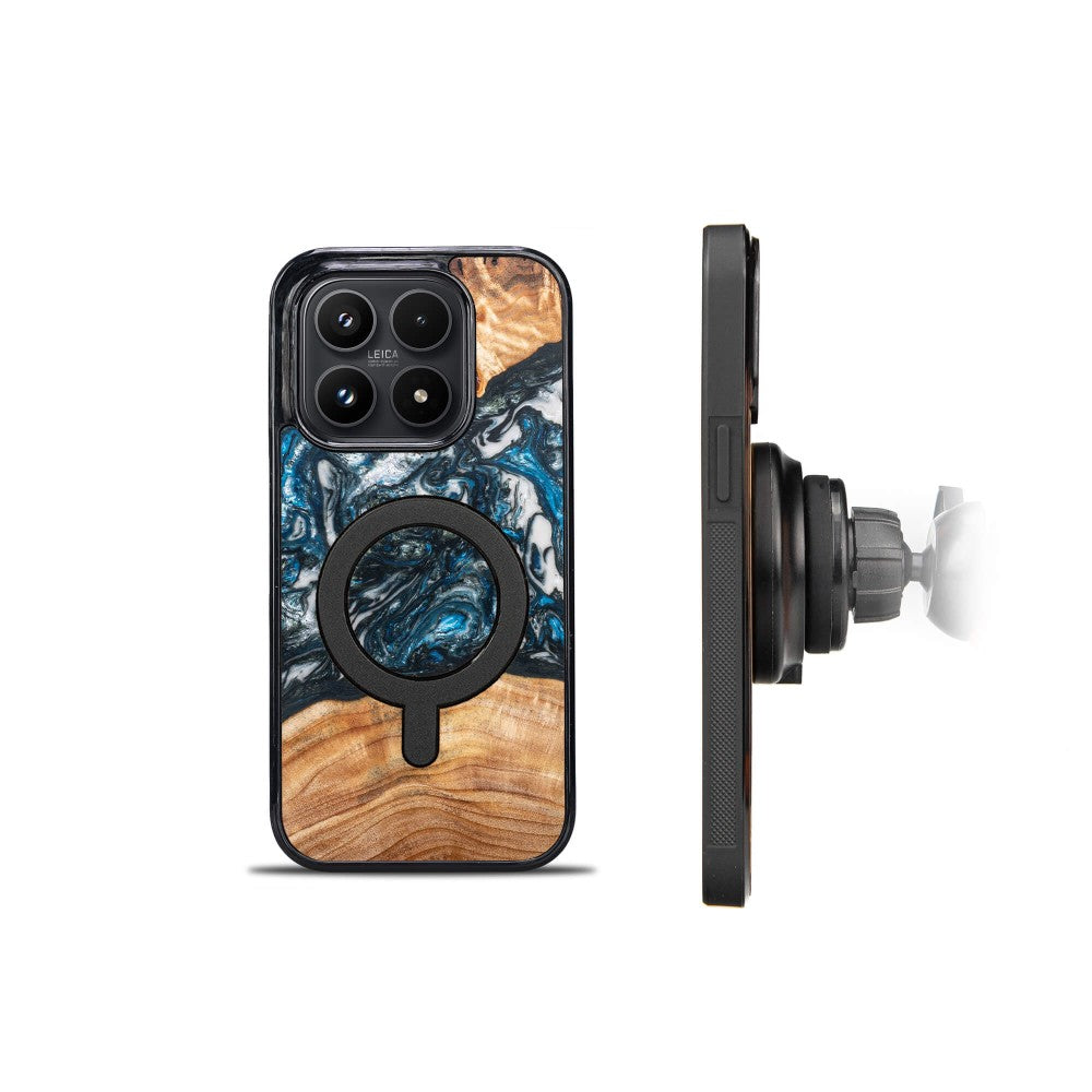 Holzhülle für Xiaomi 17, Bewood Unique Planets Erde für MagSafe