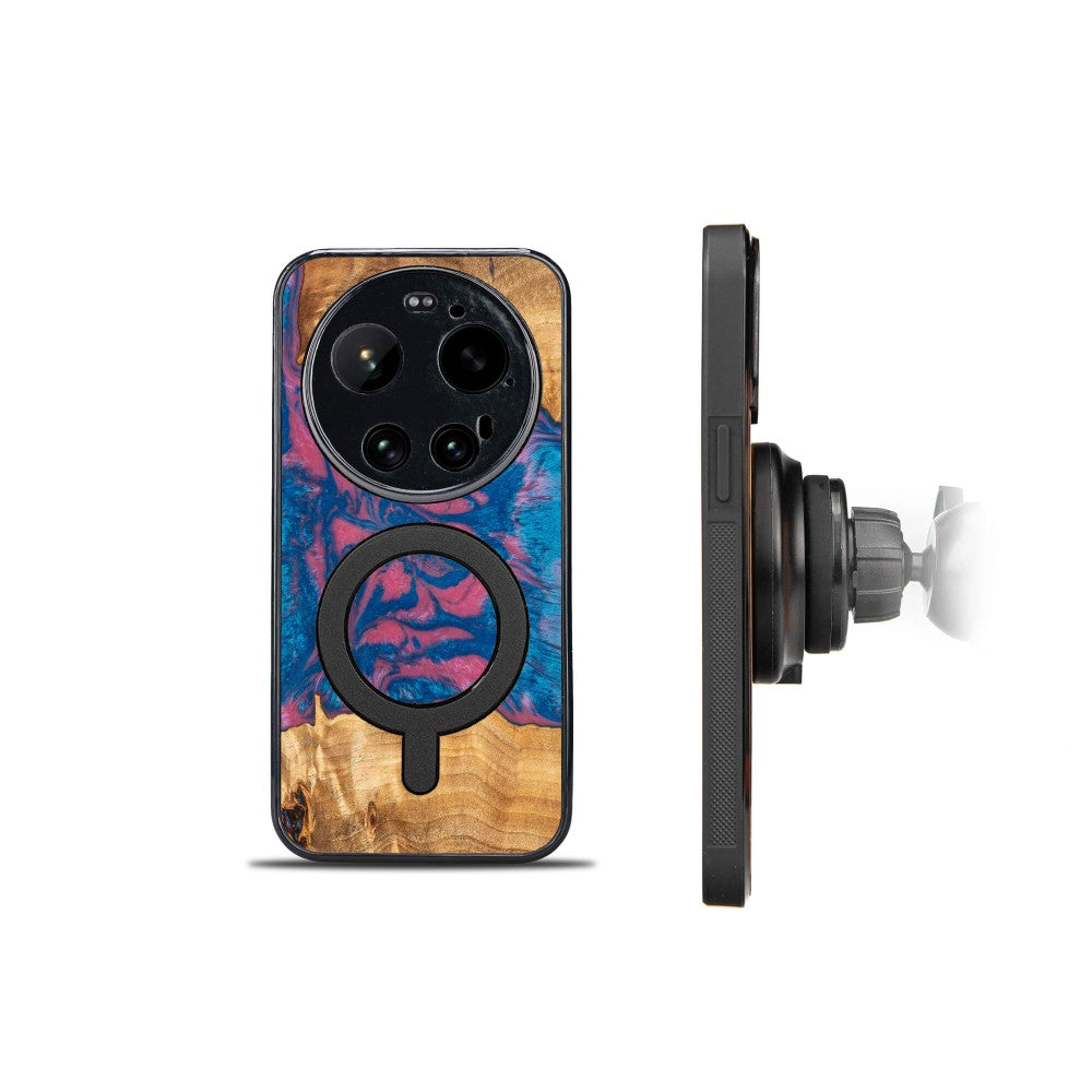 Holzhülle für Xiaomi 17 Ultra, Bewood Unique Neons Vegas für MagSafe