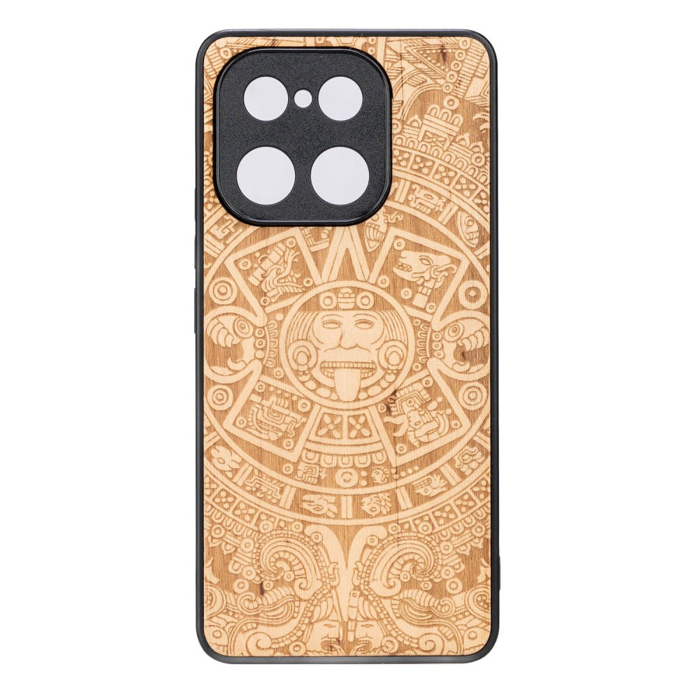 Holzhülle für Realme 16 Pro Plus 5G, Bewood Aniegre Aztekischer Kalender