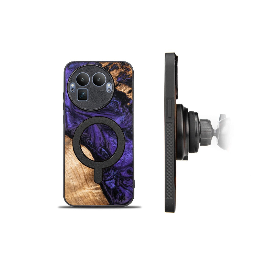 Holzhülle für Realme GT 8 Pro, Bewood Unique Violet für MagSafe
