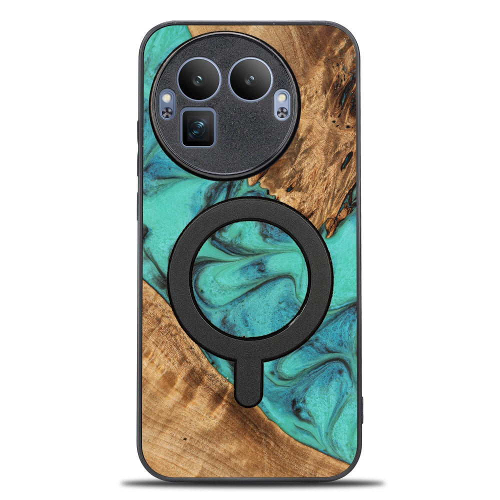 Holzhülle für Realme GT 8 Pro, Bewood Unique Turquoise für MagSafe