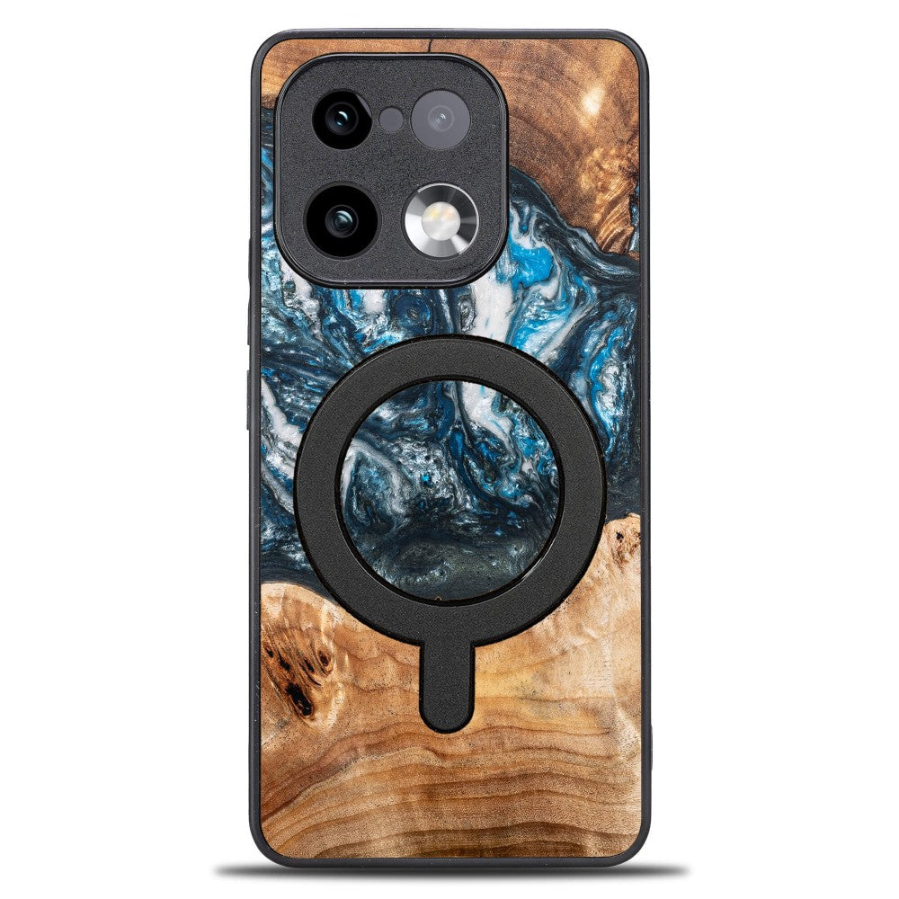 Holzhülle für Realme 16 Pro 5G, Bewood Unique Planets Erde für MagSafe